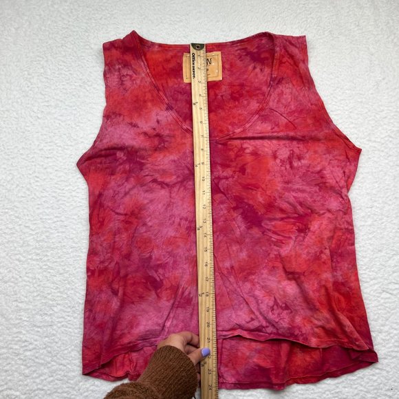 Nation LTD | Pink Tie Dyed 100% Cotton Tank Size One Size - Picture 5 of 10